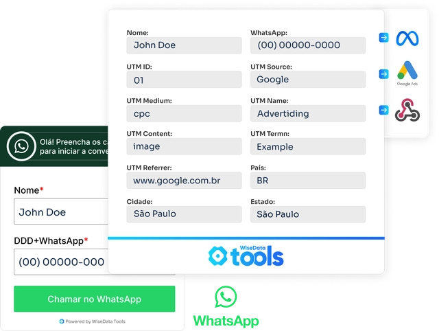 WiseData Tools - WhatsApp lead capture